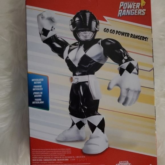 NWT Mega Mighties Black Power Ranger 10 Inch Figure Ages 3 & Up - Picture 2 of 3